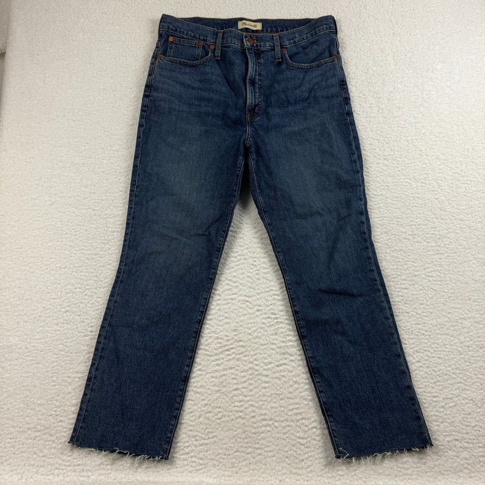 Madewell Jeans Women 31 Blue The Perfect Vintage Straight Denim Cotton High Rise